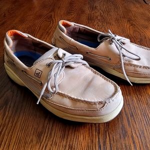 Men's Sperry Lanyard 2-Eye, size 12W, natural leather, khaki